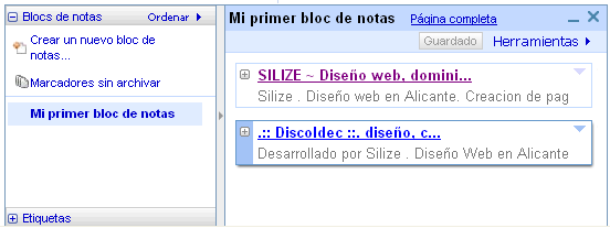 google bloc de notas