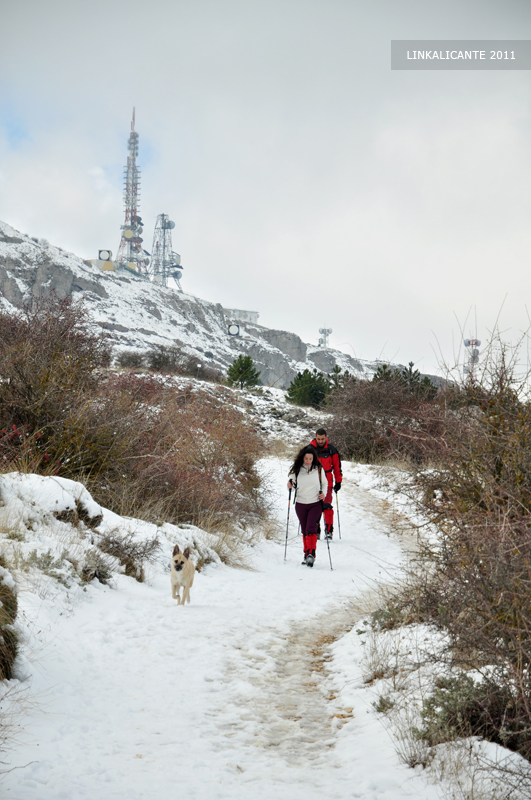 Ruta Aitana con nieve desde Partegat