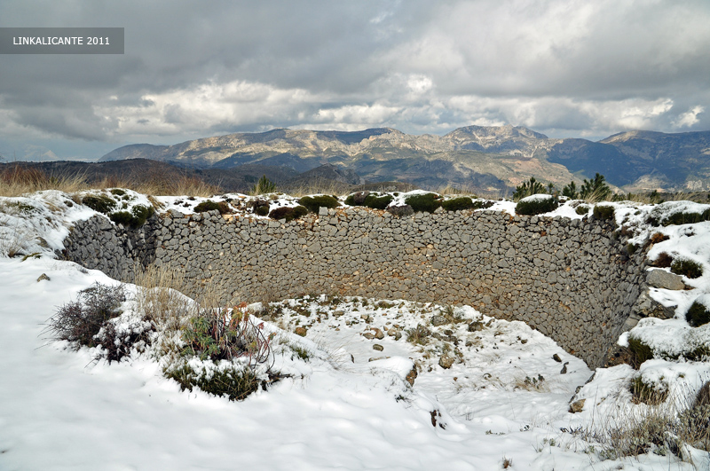 Ruta Aitana con nieve desde Partegat