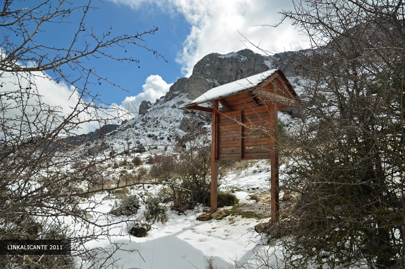 Ruta Aitana con nieve desde Partegat