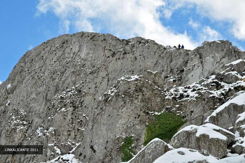 Ruta Aitana con nieve desde Partegat