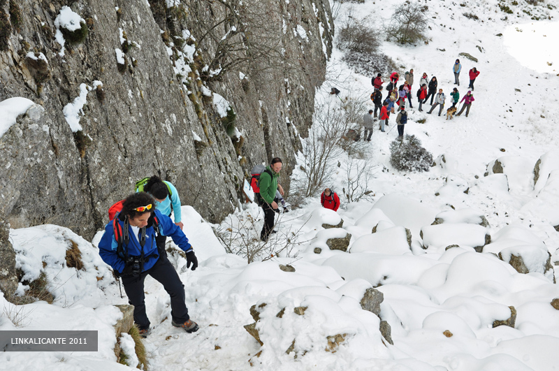 Ruta Aitana con nieve desde Partegat