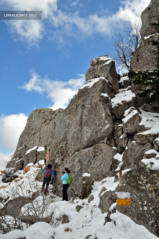 Ruta Aitana con nieve desde Partegat