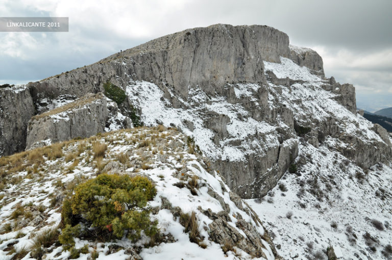 Ruta Aitana con nieve desde Partegat