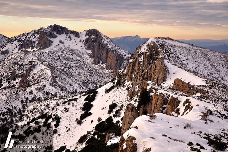 Pla de la Casa with snow, Serrella mountain range