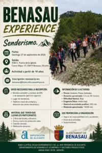 Entre Aitana y Serrella: el pueblo de Alicante que anima a explorar su patrimonio y entorno con actividades gratuitas 3 Benasau senderismo
