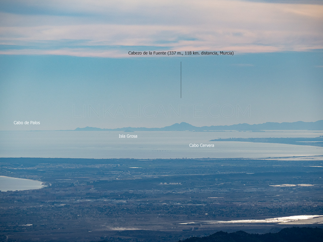 Cabezo de la Fuente desde la Serra dels Plans (Alicante)