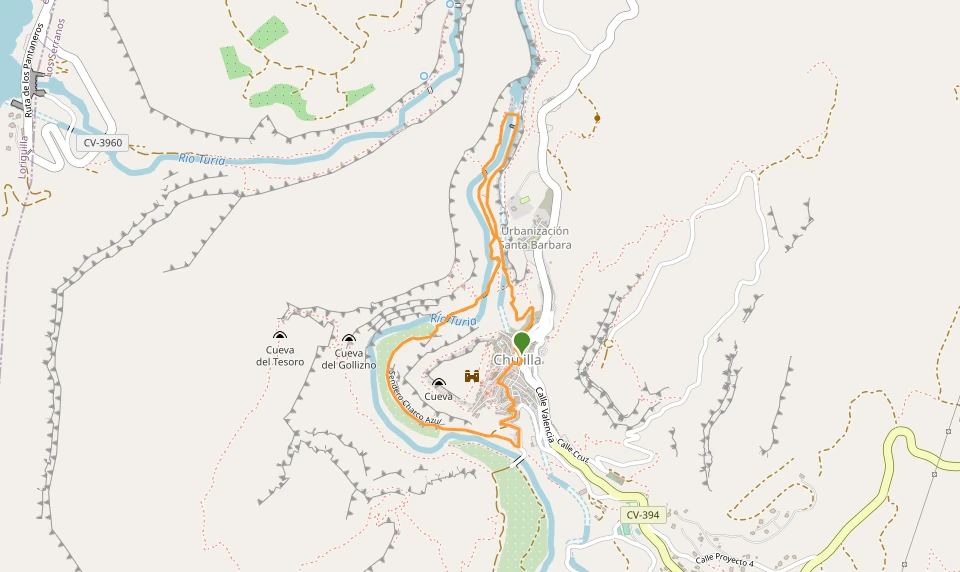 Charco Azul de Chulilla - Track para GPS