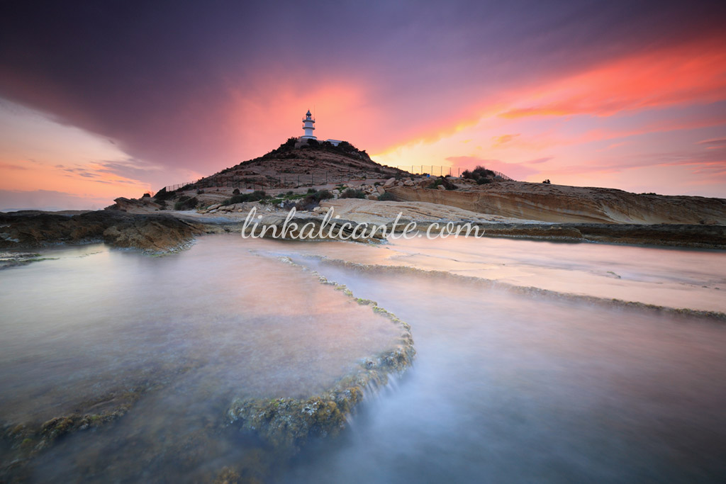 faro-cabo-huerta-alicante-atardecer