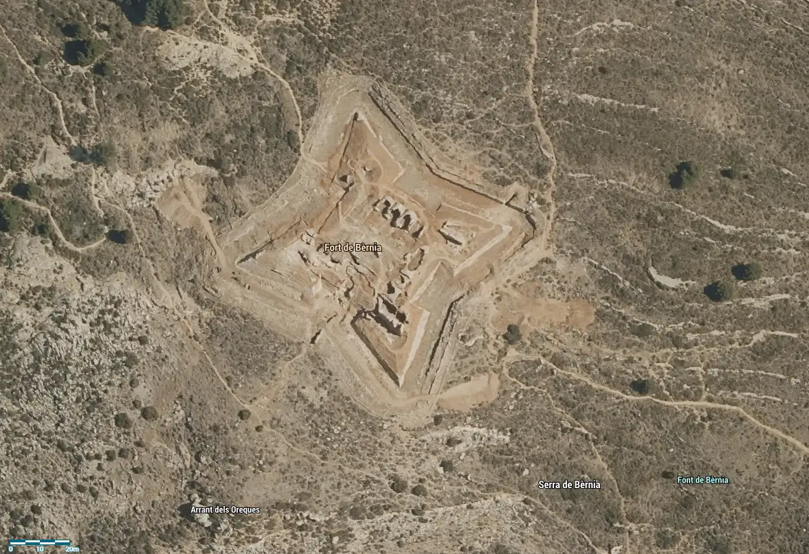 Fort de Bèrnia: joya renacentista y mirador de la Bahía de Altea 8 El Fort de Bèrnia en el visor cartográfico GVA