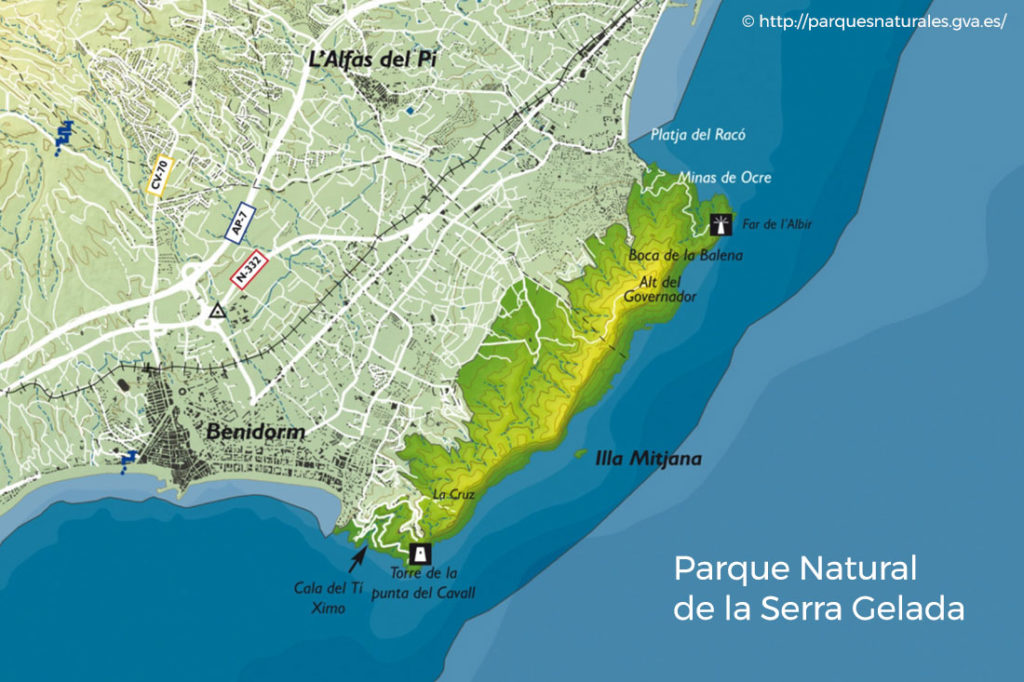 mapa parque natural serra gelada