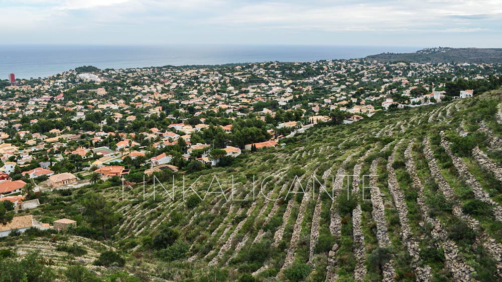 Dry stone banks on the Montgó