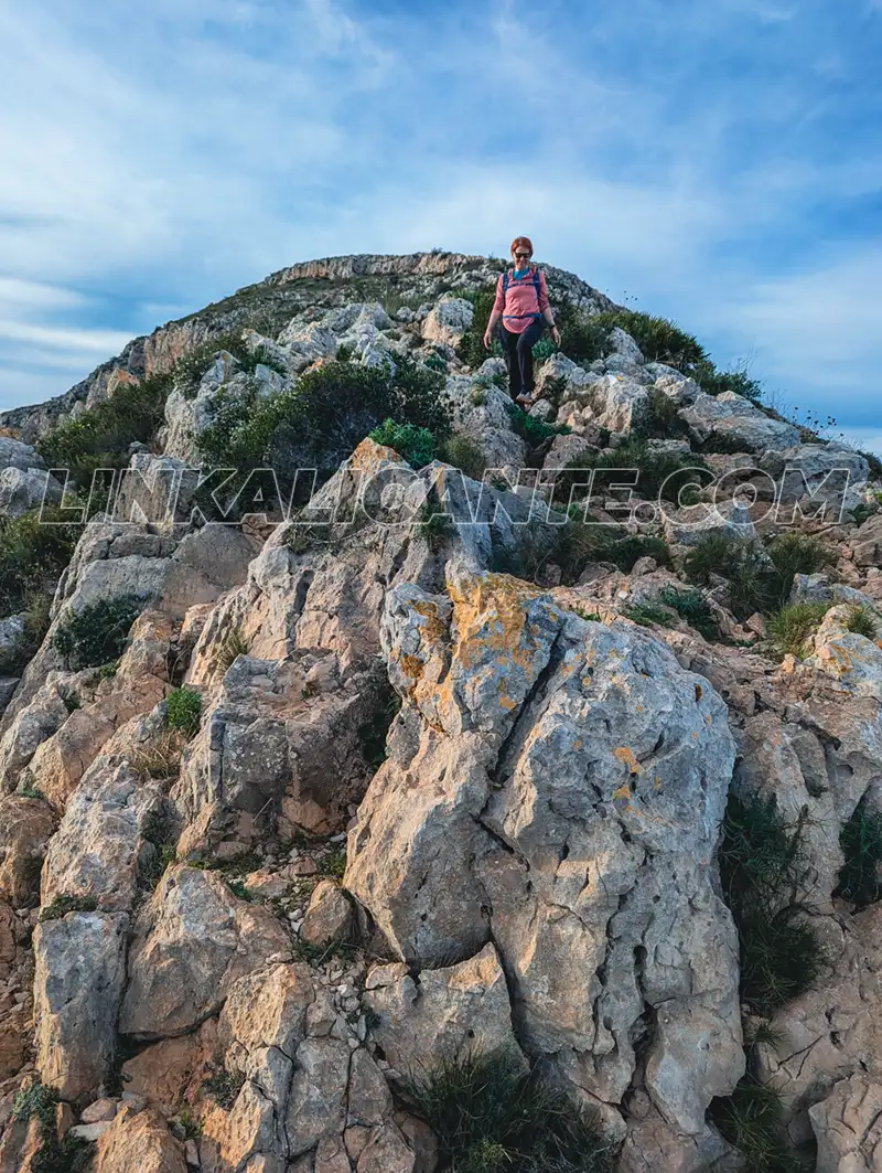 Tramo de cresta en la ruta del Montgó desde Jávea