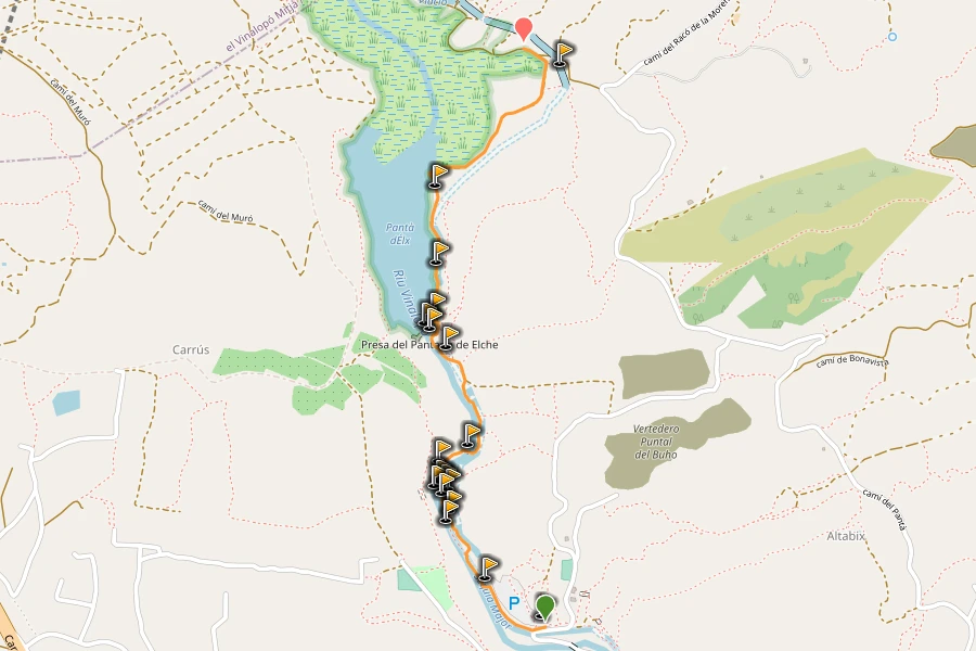 Pantano de Elche - Track para GPS