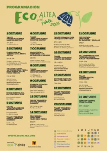 EcoAltea 2026 programa más de 40 actividades durante el mes de octubre 2 Programación EcoAltea 2026 castellano