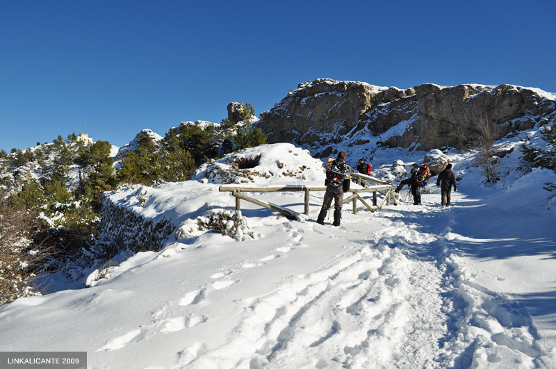 Ruta Montcabrer desde Agres con nieve