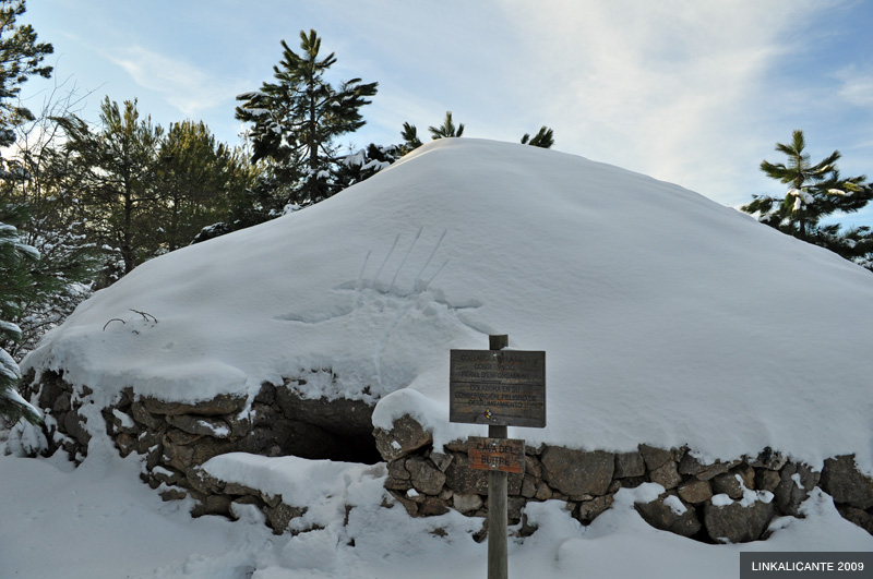 Ascent to Montcabrer from Agres (with snow)