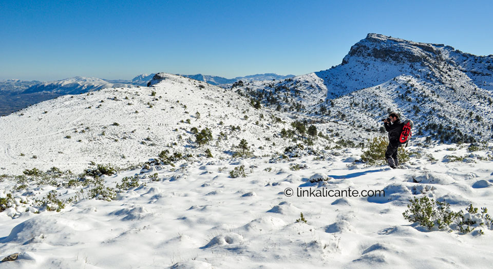 Ruta Montcabrer desde Agres con nieve