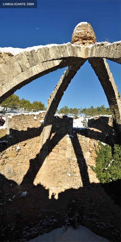 Ascent to Montcabrer from Agres (with snow)