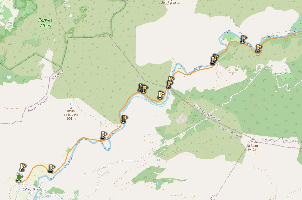 Vía Verde del Serpis - Track para GPS